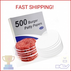 Burger Patty Paper Round 5.5 Inch Set of 500Pcs Non Stick Hamburger Paper Pad fo