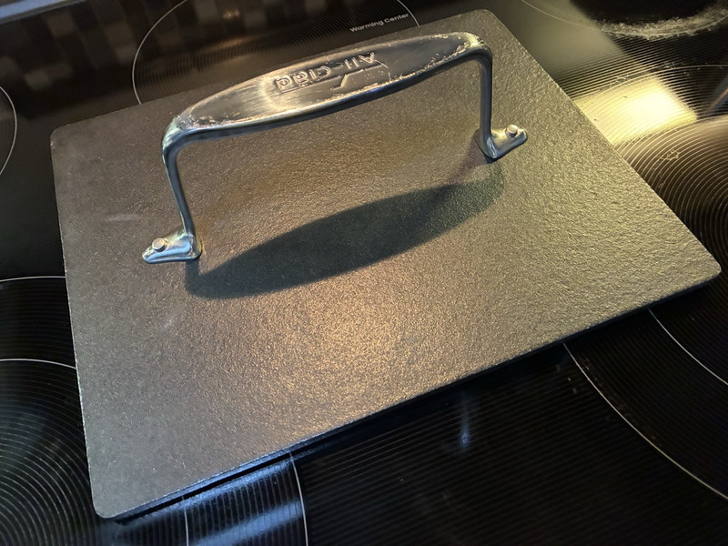 All-Clad Cast Iron Press - Burger/Panini - Stainless Handle - 8" x 10" - 5 lbs gallery