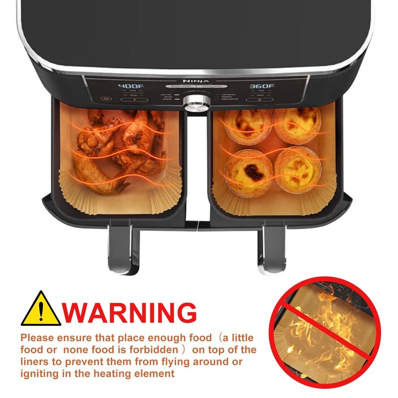 MooManGoo Air Fryer 8.6*5.5"Rectangle-100 PCS, PCS gallery