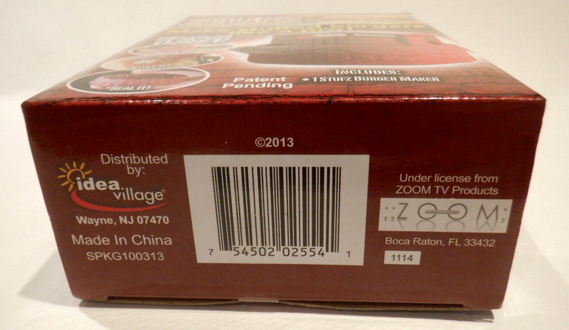 STUFZ Burger Press As seen On TV, Make Stuffed Burgers Like a Pro-New Sealed Box gallery