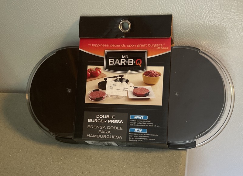 Mr. Bar-B-Q Double Burger Press for Uniform Thick Patties Quick Release 40140Y gallery