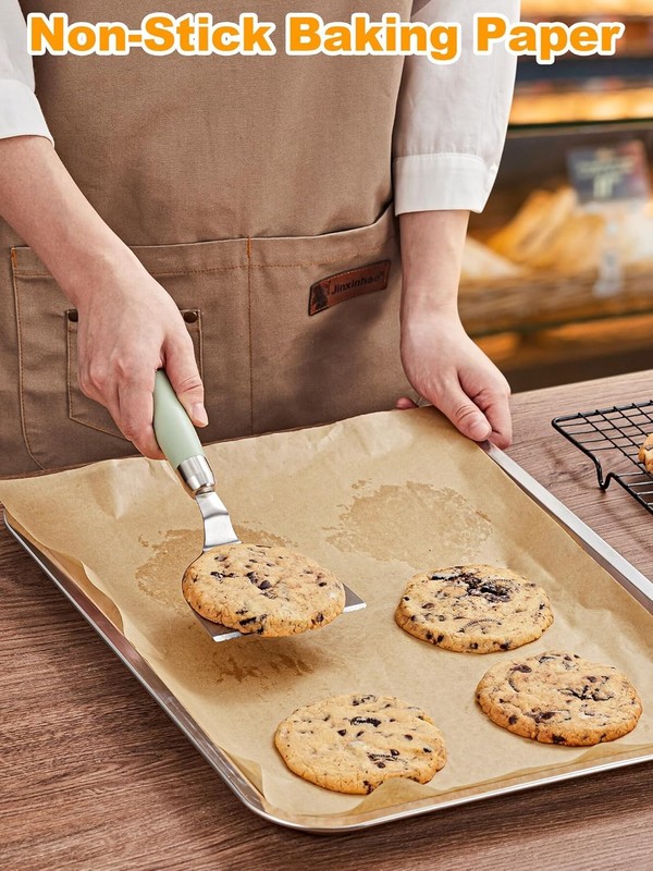 SMARTAKE 200 Pcs Unbleached Parchment Paper Baking Sheets, 8 x 12, gallery