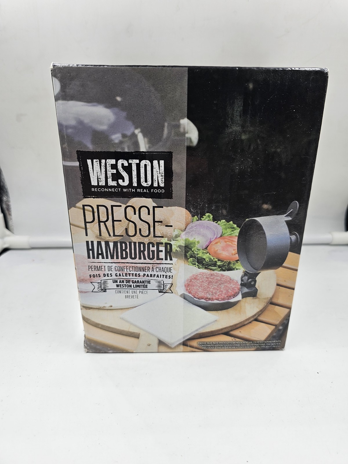 Weston Non-Stick Single Adjustable Thickness Burger Press Round Patty Maker, NIB gallery