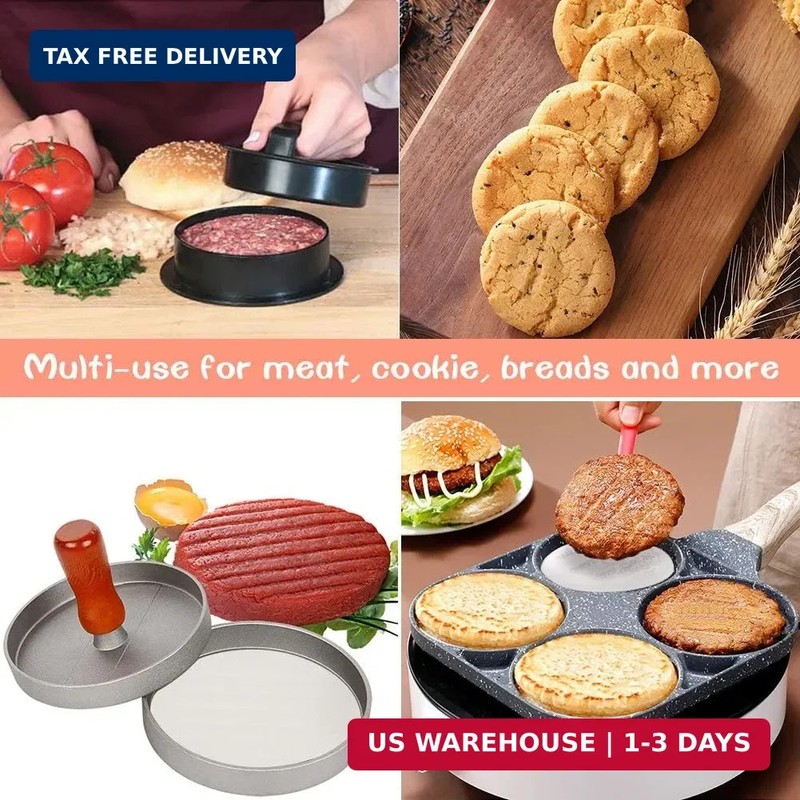 Burger Patty Paper Rounds for 4/4.5 Inch Burger Press, 200pcs 4.5inch Baking Par gallery