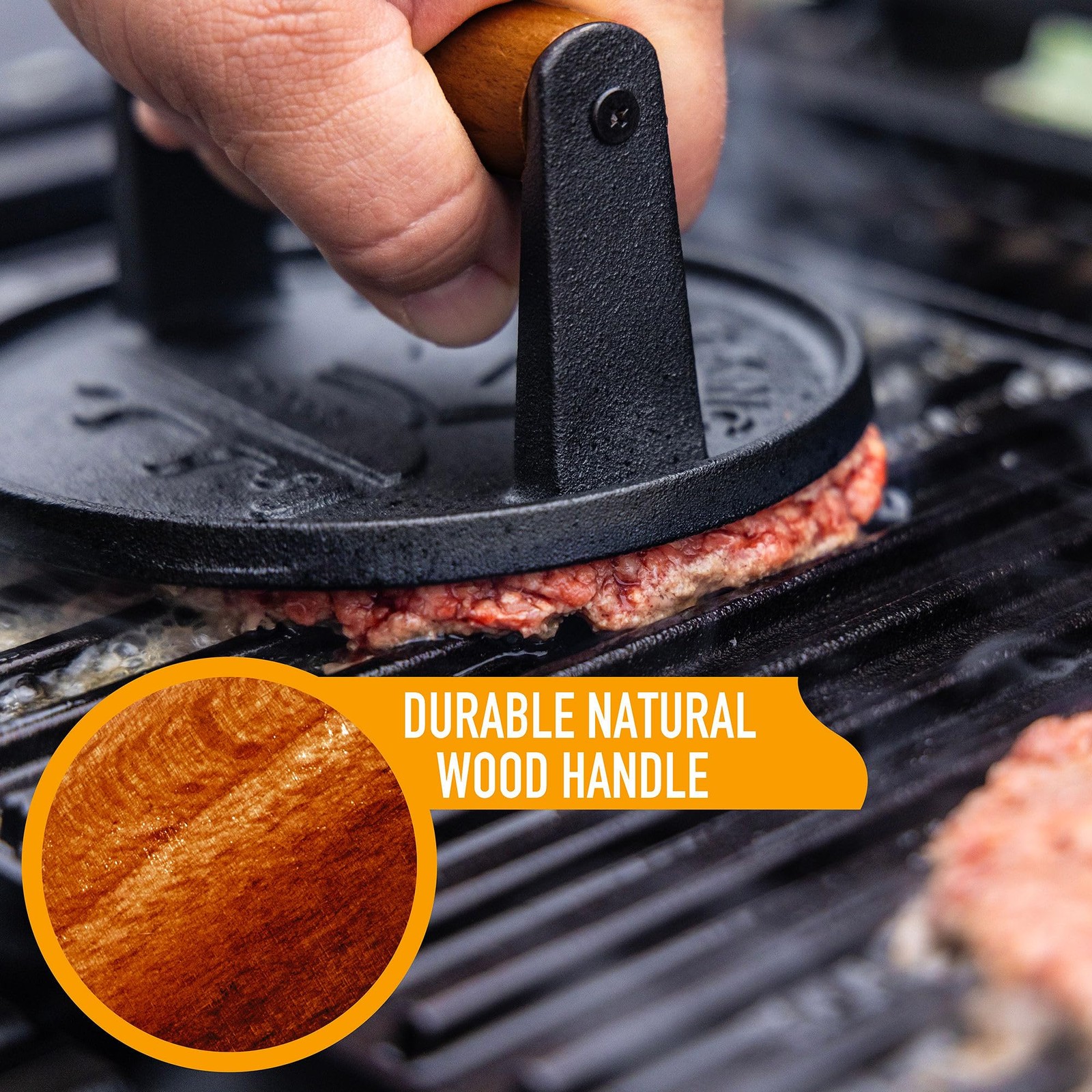 ™ - Smash Burger Press - Cast Iron Burger Smasher And Hamburger Patty Maker -... gallery