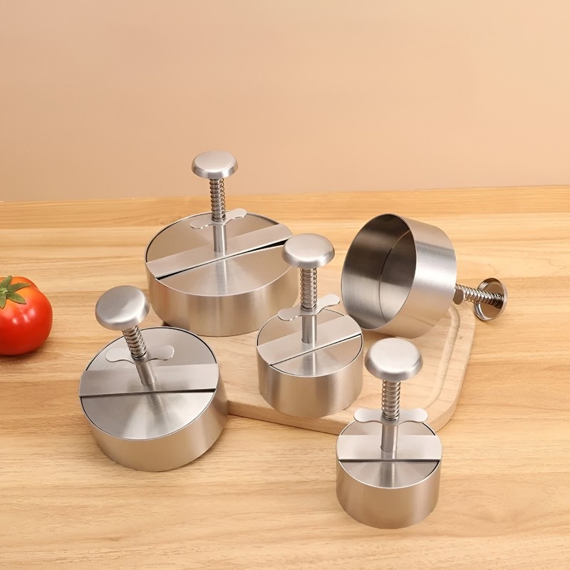 Hamburger Meat Press Patty Maker 304 Stainless Steel round Non-Stick Thickness A gallery