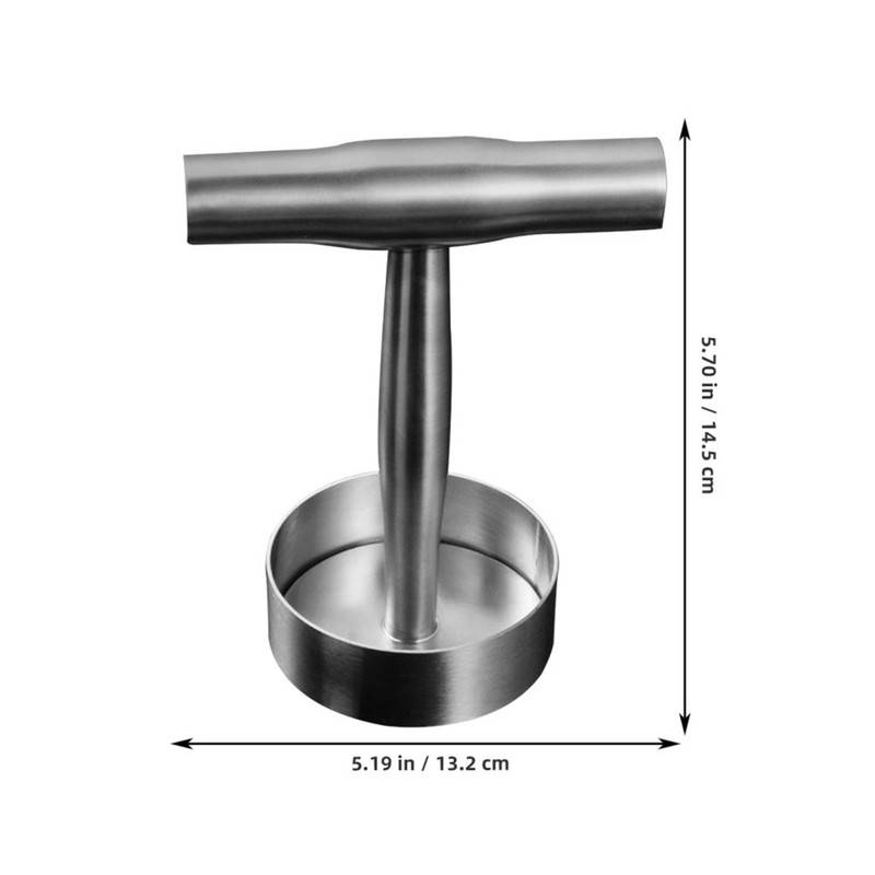 2 Pcs Stainless Steel Patty Press Burger Grill Hamburger Smasher gallery