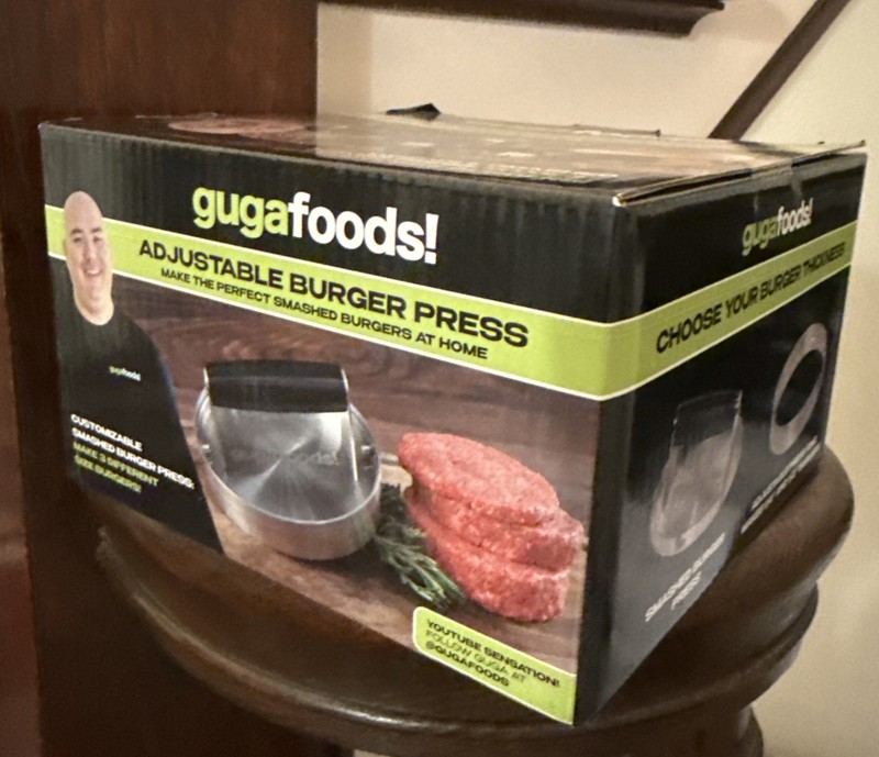 GugaFoods Adjustable Burger Press Stainless Steel Hamburger Smashed Burger Press gallery