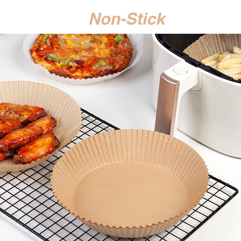 Ailun Air Fryer Paper Liners 6.5inch, 100PCS 6.5"Round-100PCS, Brown gallery