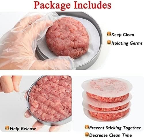 Molde Hamburguesa Carne Compacta Para Cocina Herramienta 100 Papel Antiadherente gallery