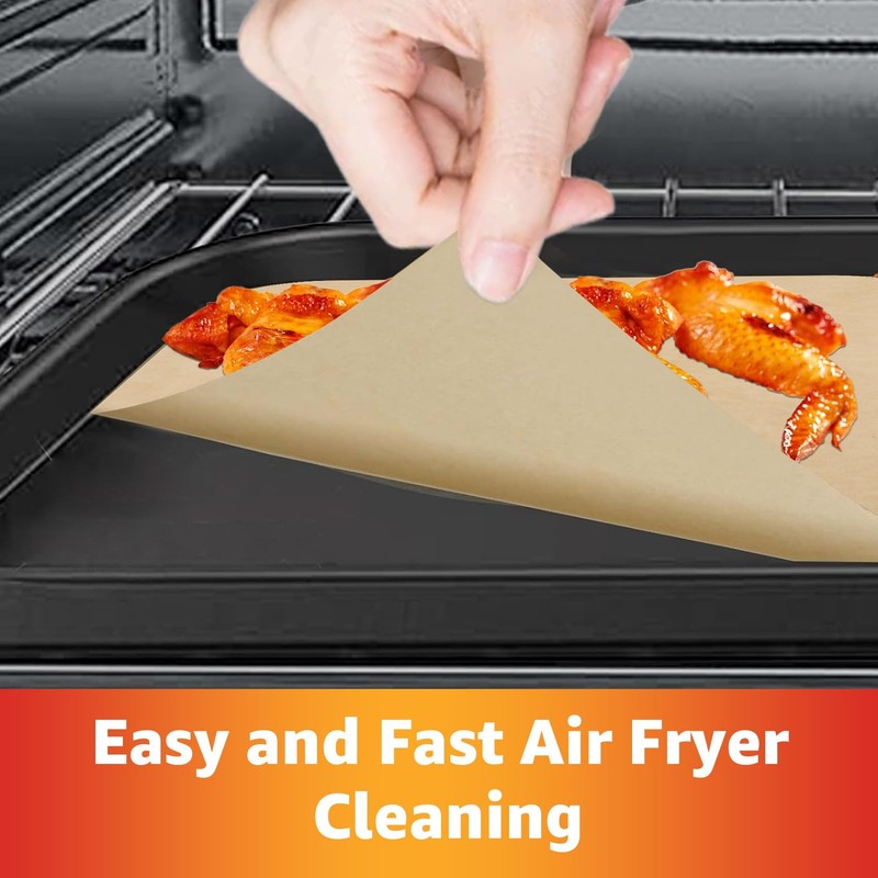 9 x11 inch Air Fryer Parchment Paper Squares, 140 Sheets 9"L x 7"W, Beige gallery