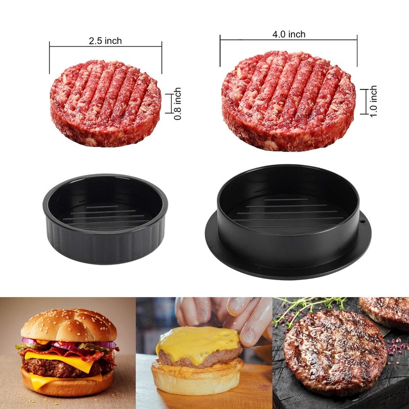 Hamburger Press, Stuffed Patty Maker, Kitchen Tool, Black gallery