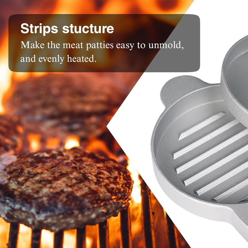 Double Non-Stick Stuffed Burger Press Hamburger Patty Maker for Meat Beaf (2 in gallery