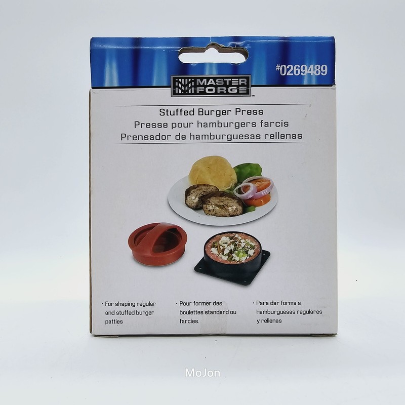 Master Forge Stuffed Burger Press #0269489 For Shaping and Stuffing Burgers gallery