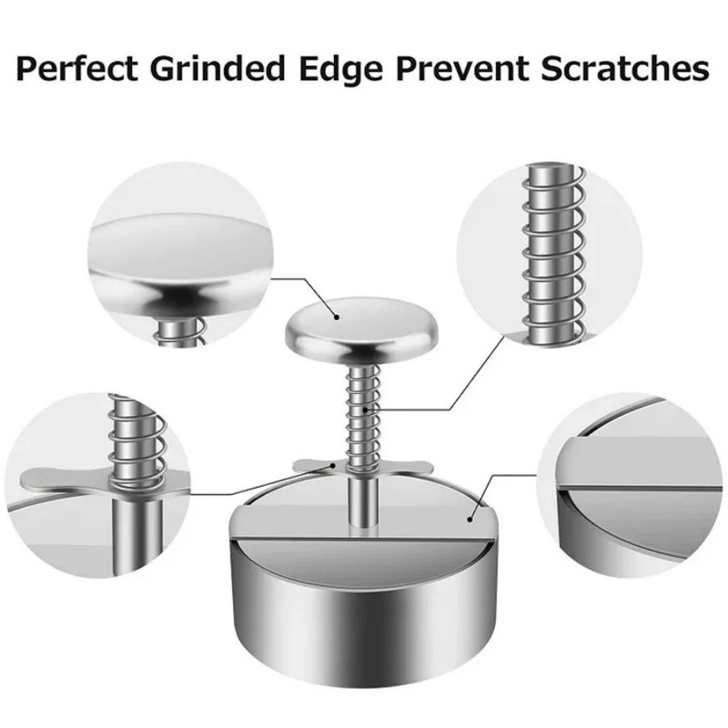 Hamburger Meat Press Patty Maker 304 Stainless Steel round Non-Stick Thickness A gallery