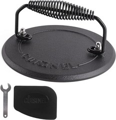 Grill Press Cast Iron Burger Press For Bacon Steak And Smashed Hamburgers 7.5″ R