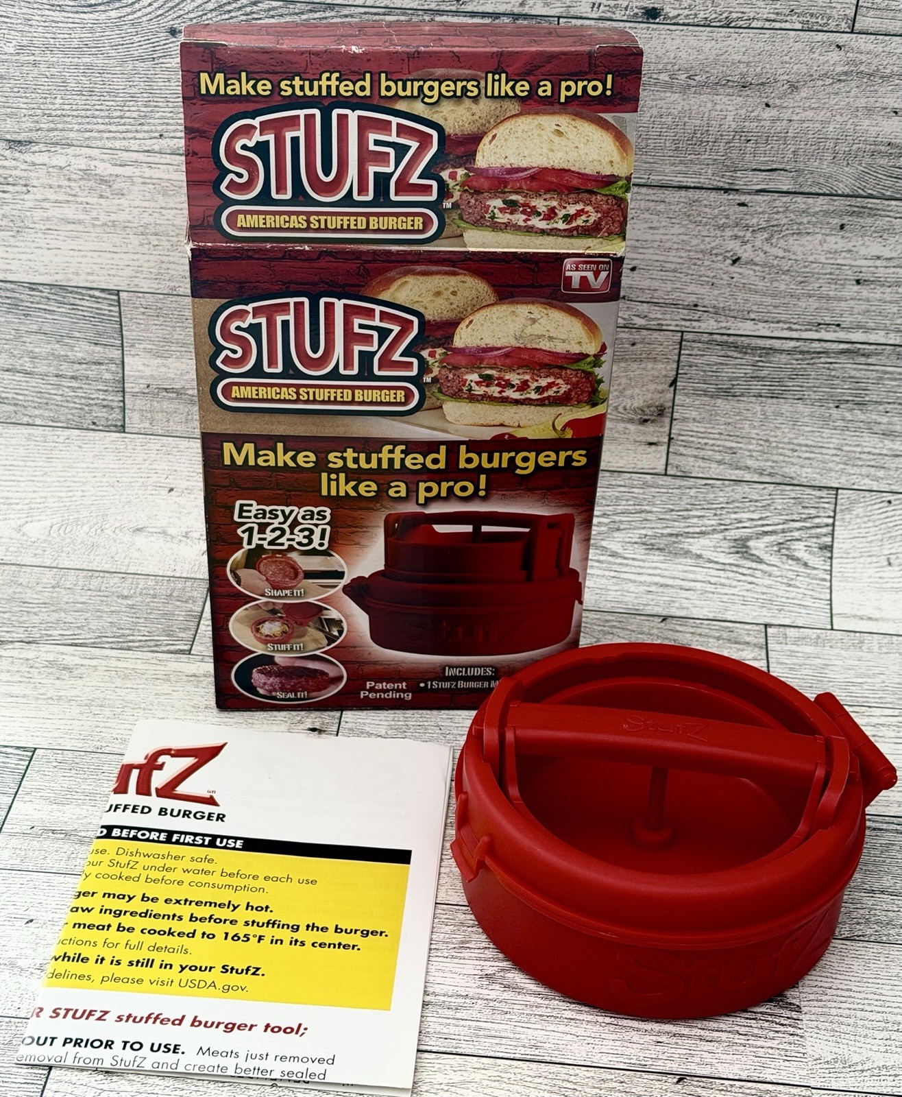 STUFZ Americas Stuffed Burger Maker As Seen On TV Hamburger Ships FAST! gallery