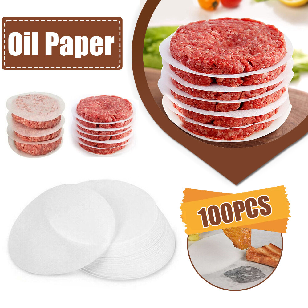 100X Non-Stick Burger Press Aluminum Hamburger Maker Patty Mold Oil Paper Tool gallery