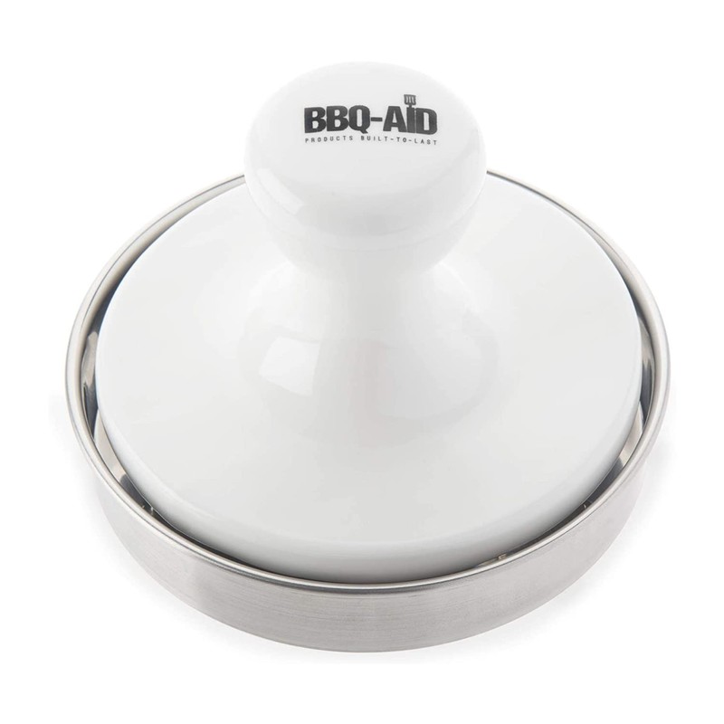 Round Burger Press Smasher 5 Inch Stainless Steel Grill Patty Maker HeavyDuty F gallery