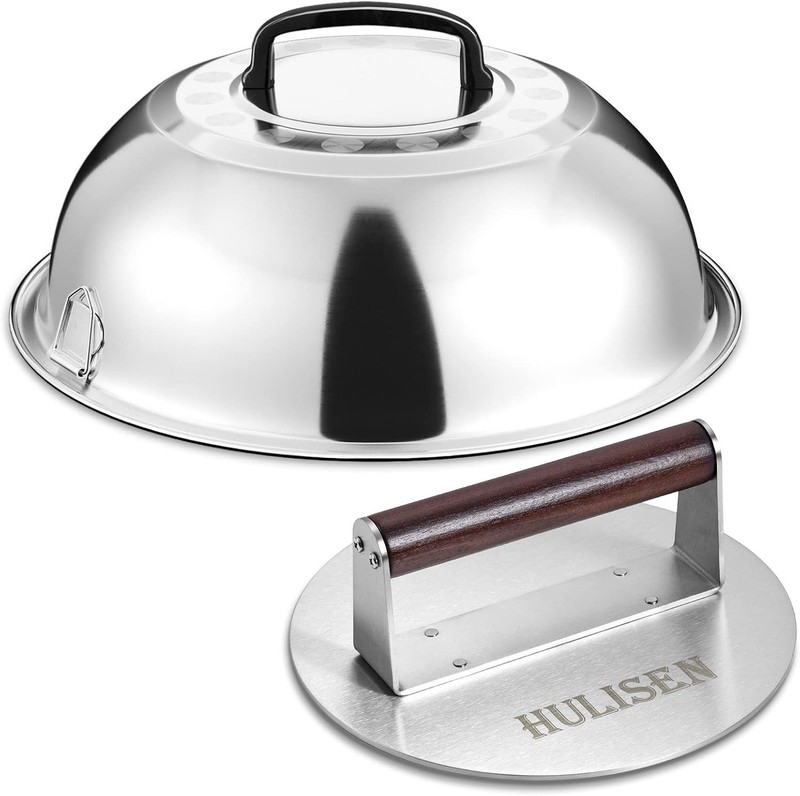 Effortless Burger Press & Melting Dome Set, Perfect for Indoor/Outdoor Grilling gallery