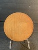 Vintage Wooden Round Hamburger Press 5 5/8" Dutch man and woman with flowers gallery