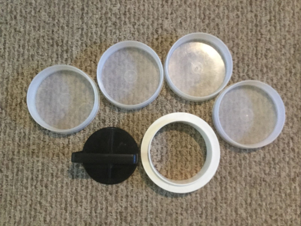 Vintage Tupperware Burger Press 1927-3 1926-3 Ring Press 4 Keepers no Lid