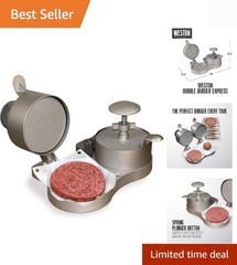 Burger Press, Makes 4 1/2″ Diameter Patties for Hamburger, Crab Cakes, Sausag…