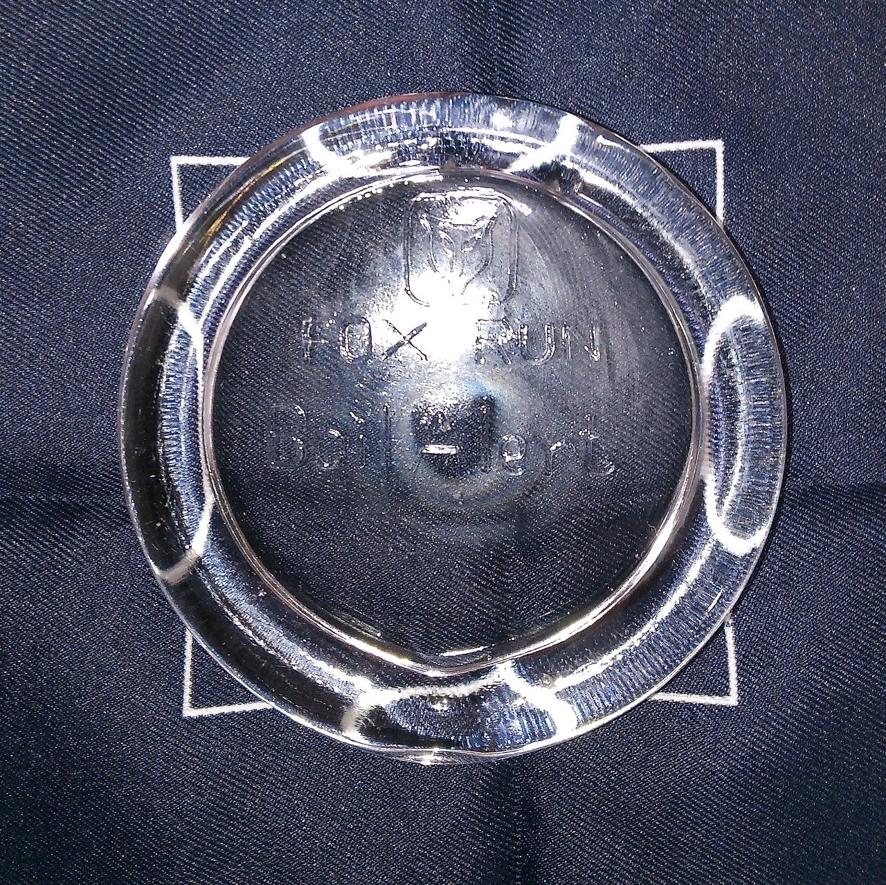 Craftsman Fox Run Boil Alert Glass Disk. 3.25" Across. Clear Glass. gallery