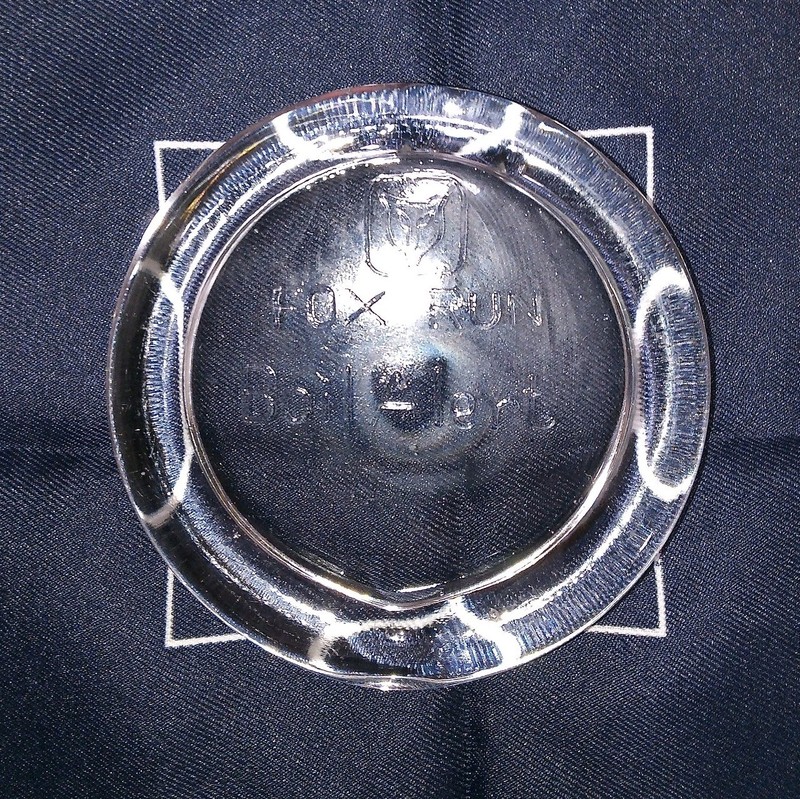 Craftsman Fox Run Boil Alert Glass Disk. 3.25" Across. Clear Glass. gallery