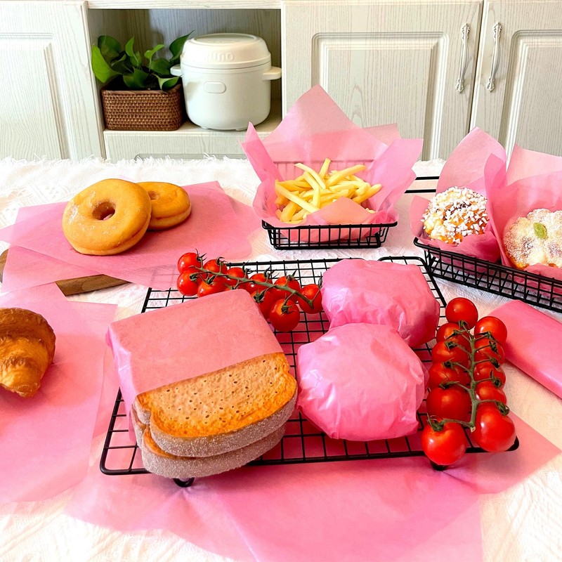 Suiwen 150 Sheets 8.6 x 9.8 in Deli Paper Sandwich 25*22, Pink gallery