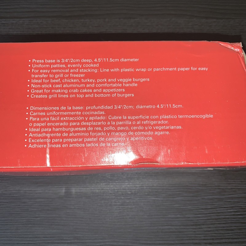 Alpine Cuisine Double Burger Hamburger Press Set NIB 4.5” BBQ Cookout gallery