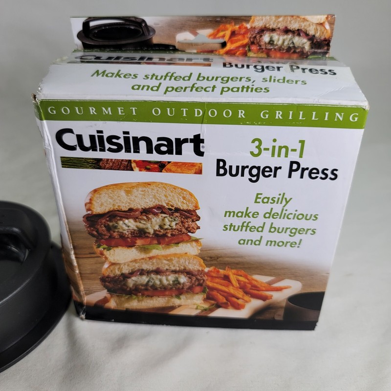 Cuisinart 3-in-1 Stuffed Burger Press Gourmet Outdoor Grill Tools NEW OPEN BOX gallery