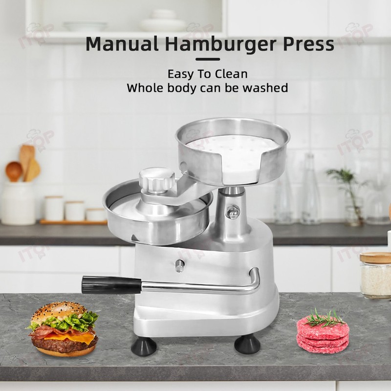 Stainless Manual Hamburger Patty Press Molding Machine Burger Meat Mold Maker gallery