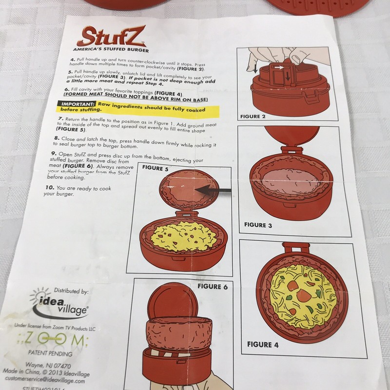 Stufz Stuffed Burger Press Hamburger Patty Maker Juicy BBQ Grill As Seen On TV gallery