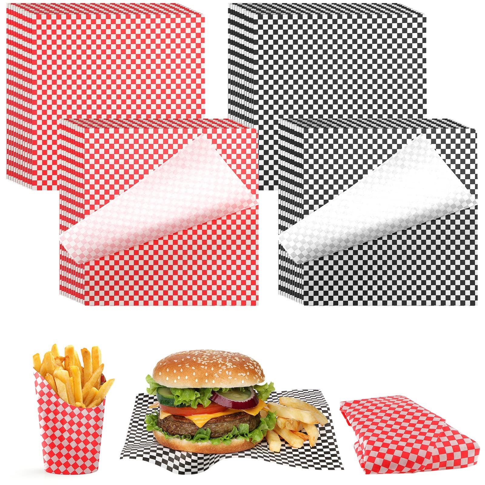 Tanlade 1000 Pcs Deli about 12 x 12 inches, black and white, red white gallery