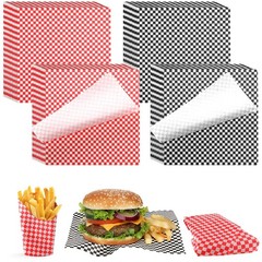 Tanlade 1000 Pcs Deli about 12 x 12 inches, black and white, red white