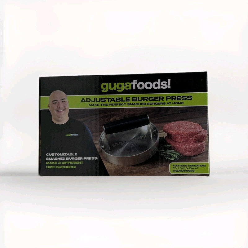 Guga Foods Adjustable Burger Press Kit – Stainless Steel, 3 Sizes, NEW gallery