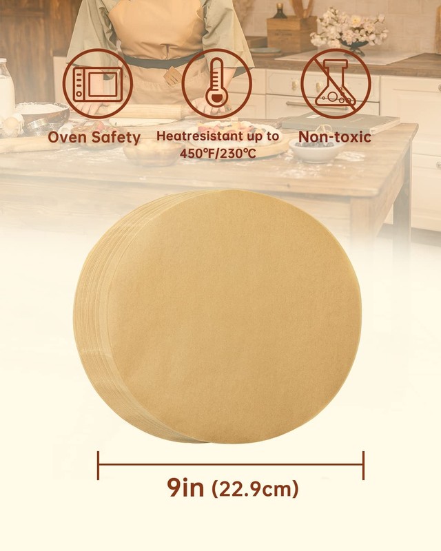 Katbite 200Pcs 9 Inch Parchment Paper Rounds, Unbleached 9inch-200-Unbleached gallery
