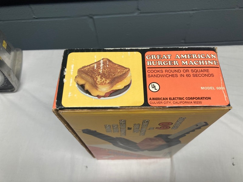 Great American Burger Machine Model 6000 American Electric Corp Vintage gallery