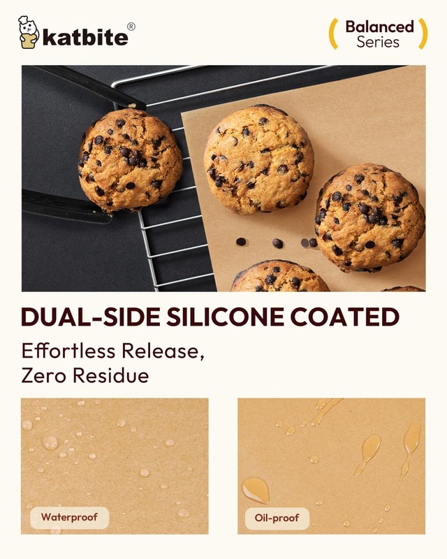 Katbite 200 Pcs Parchment Paper, 8 x 8 Inch Unbleached 8x8 200 gallery
