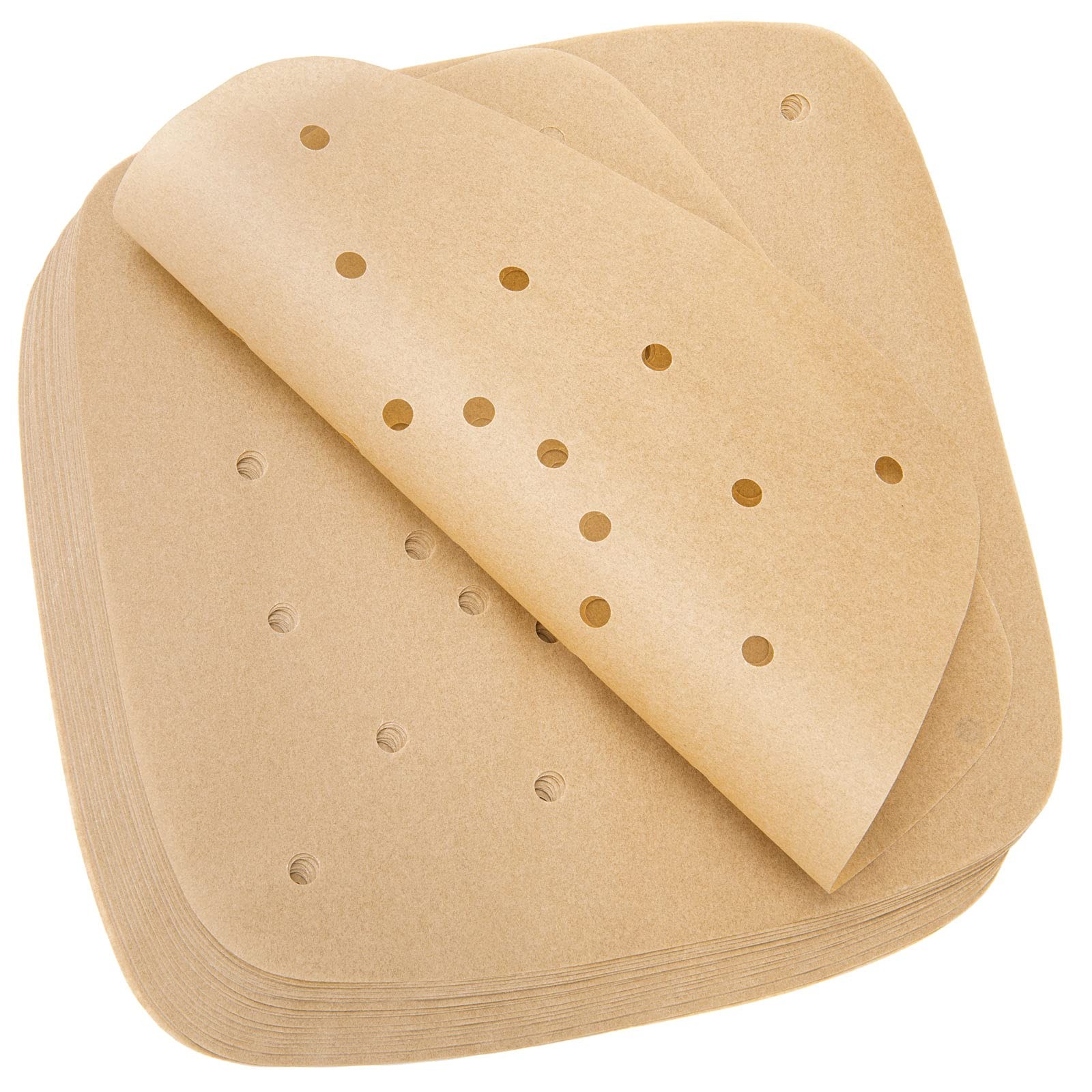 200pcs Air Fryer Parchment Paper Disposable Liner 8.5in x 8.5in, Brown gallery