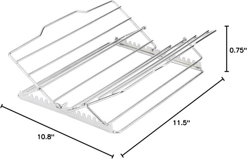 BRADSHAW INTERNATIONAL 23803 Chrome Adjustable Roast Rack Medium, Silver gallery