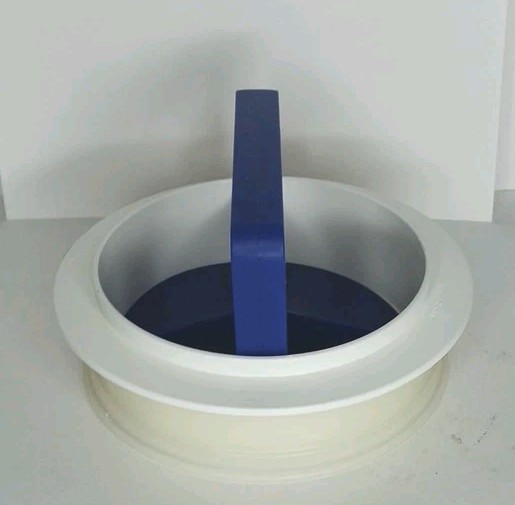 Vintage Tupperware Hamburger Press Ring Stack Blue gallery