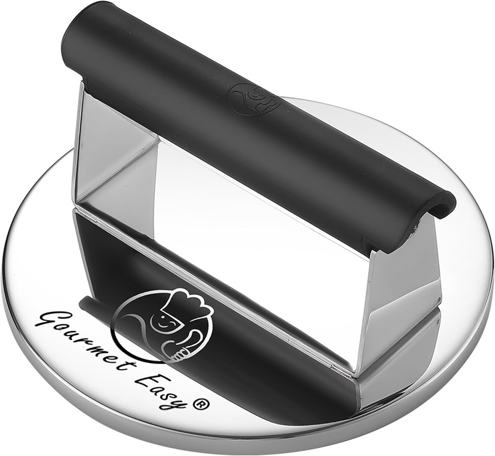 2Lb Stainless Steel Burger Press Smash Burger Griddle Meat Press Heat Resistant