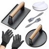Smash Burger Press Kit 56 Pcs grill 7.9 Inch Cast iron hamburger smasher tool gallery