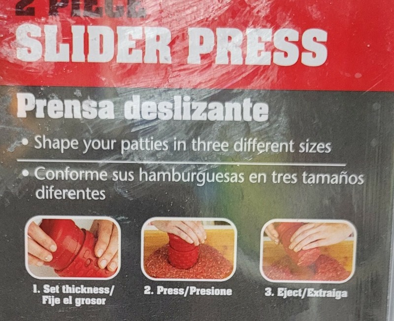 Range Master 2 Piece Slider Burger Press Adjustable with 3 Steps ~ Great Gift gallery