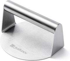 Stainless Steel Burger Press, 5.5 Inch Round Smasher,Non-Stick Smooth Hamburger