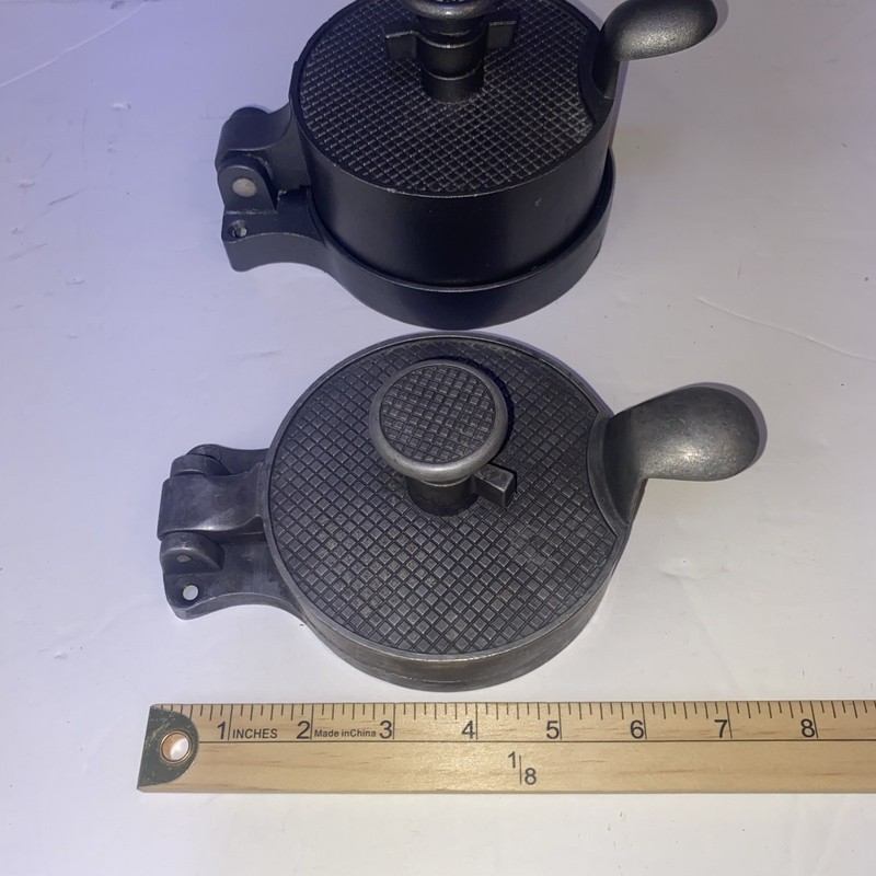 (2) Adjustable Kitchen Hamburger Patty Presses Metal Burger Mold Lot Of Two gallery