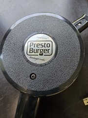 Presto Burger Electric Hamburger Maker Non-Stick Stainless Steel Easy to Use EUC