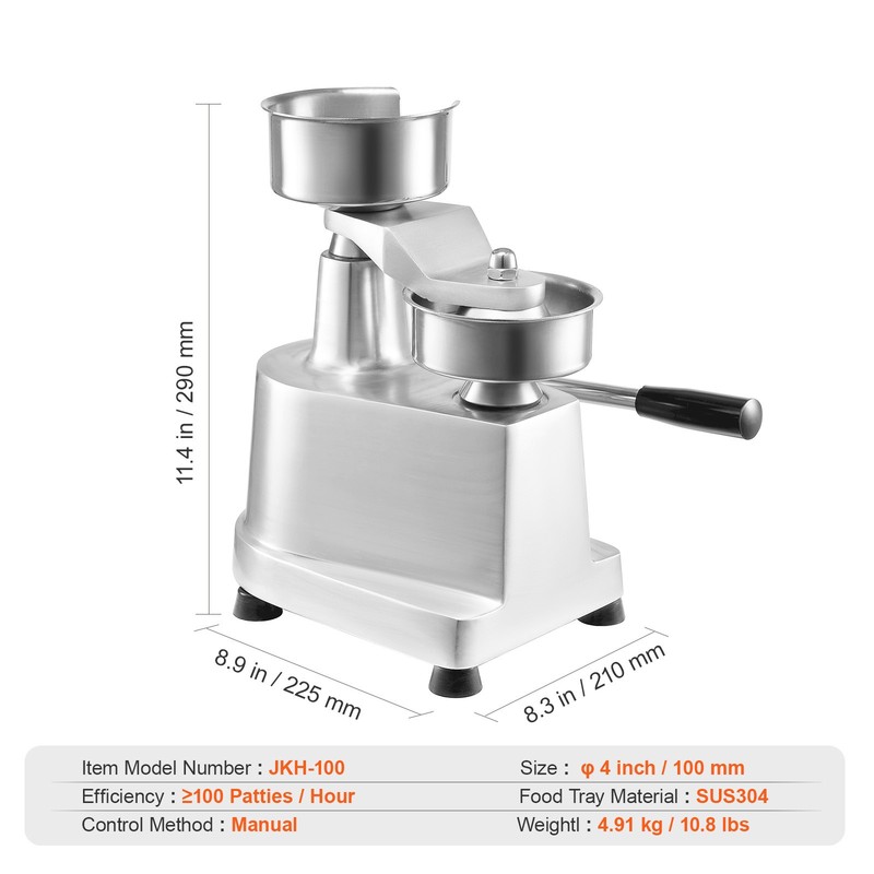 Uimoso 4" Commercial Burger Patty Maker Hamburger Meat Press Forming Machine gallery